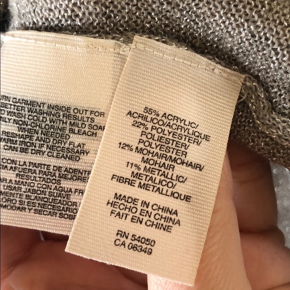 RACHEL Rachel Roy Shimmer Open Back Sweater Large - Picture 8 of 8